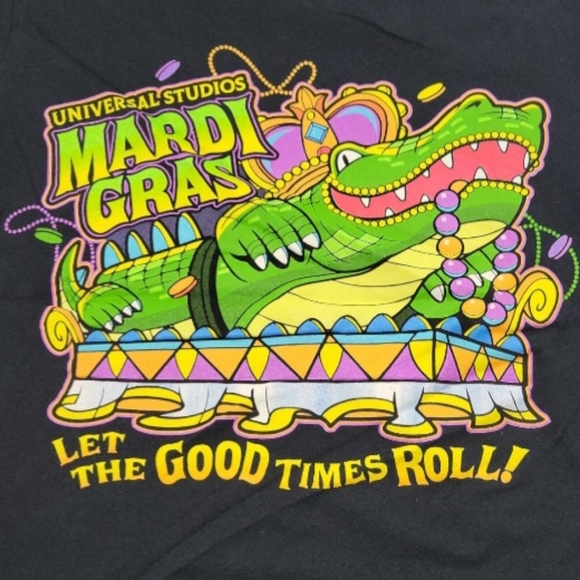 Universal Studios Shirt Size Small Mardi Gras "Let The Good Times Roll!" Graphic - Picture 5 of 7